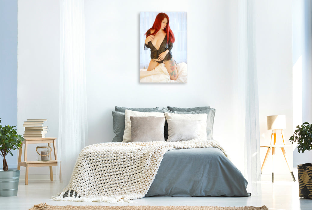 Premium Textil-Leinwand Honesty