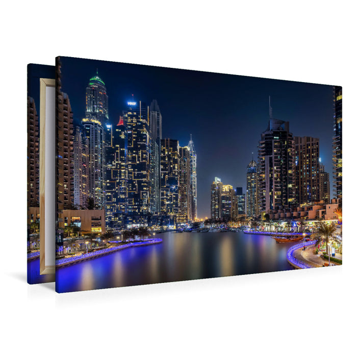 Premium Textil-Leinwand Skyline von Dubai Marina - Dubai