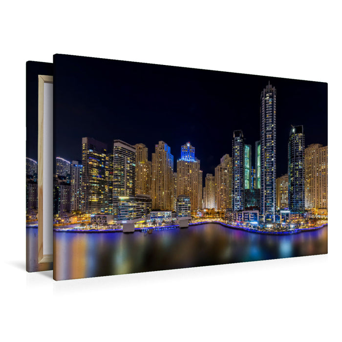 Premium Textil-Leinwand Skyline von Dubai Marina - Dubai