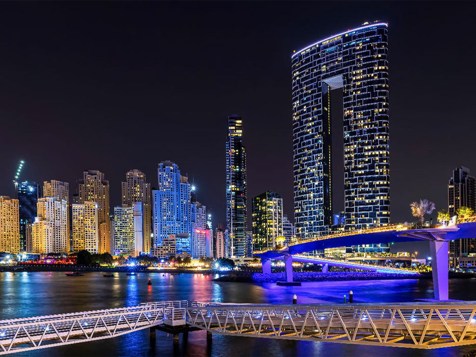 Blick von Bluewaters Island auf Dubai - CALVENDO Foto-Puzzle'