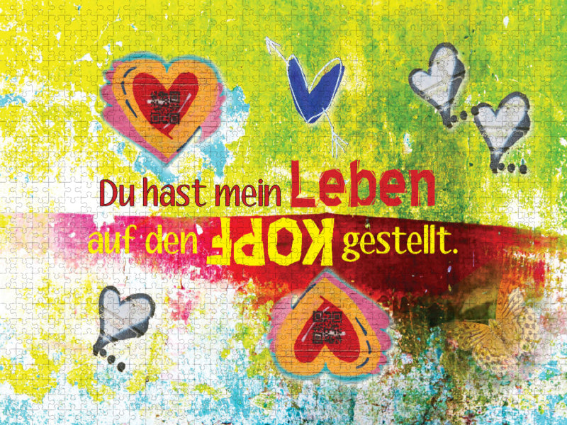 Du hast mein Leben auf den Kopf gestellt. - CALVENDO Foto-Puzzle'