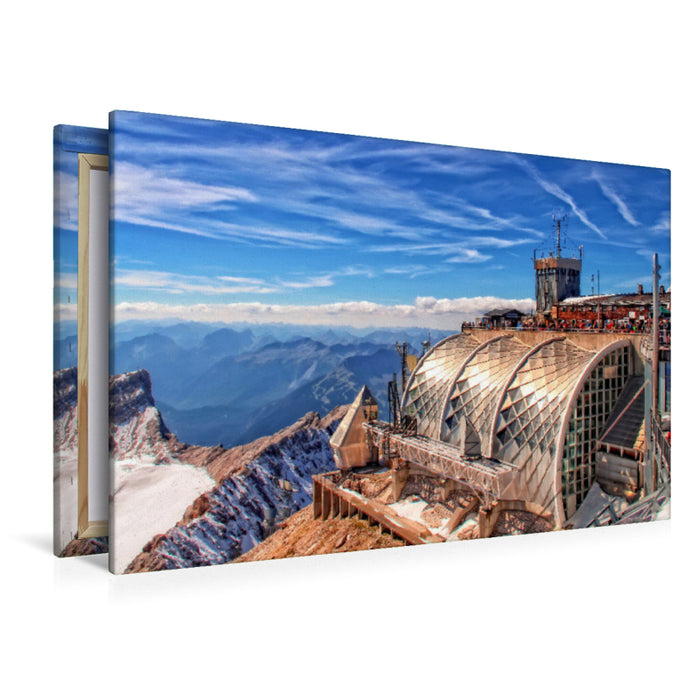 Premium Textil-Leinwand Zugspitze