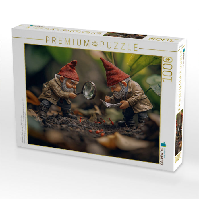 Die Detektiv-Gartenzwerge auf Spurensuche - CALVENDO Foto-Puzzle'