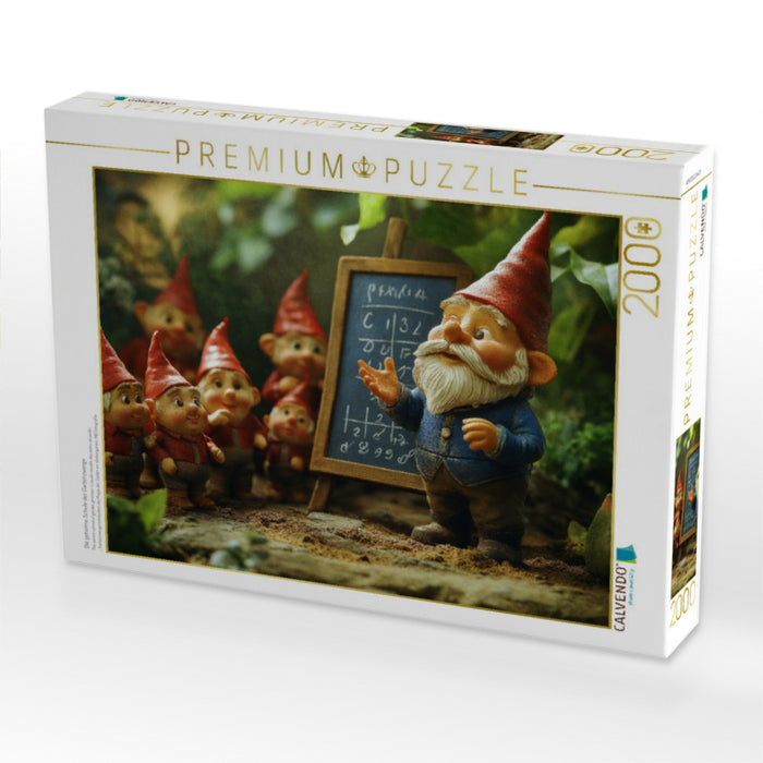Die geheime Schule der Gartenzwerge - CALVENDO Foto-Puzzle'