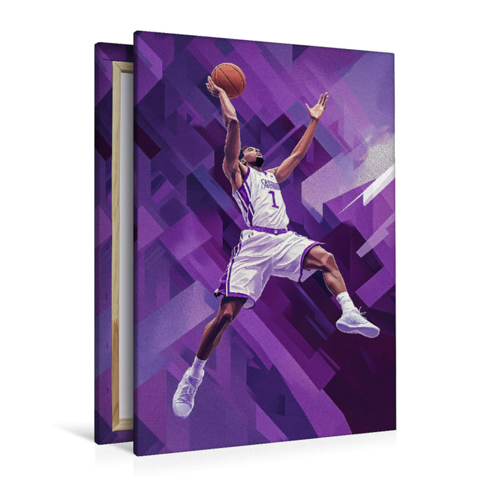 Premium Textil-Leinwand Ein Motiv aus dem Kalender Basketball im Blut