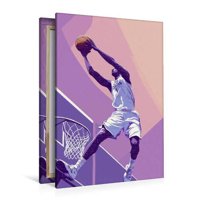 Premium Textil-Leinwand Ein Motiv aus dem Kalender Basketball im Blut