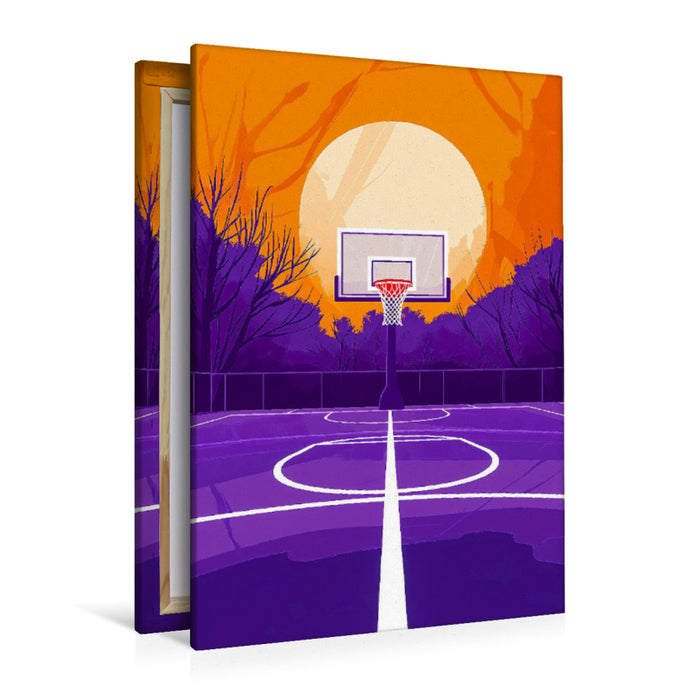 Premium Textil-Leinwand Ein Motiv aus dem Kalender Basketball im Blut