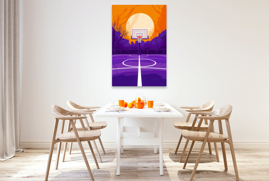 Premium Textil-Leinwand Ein Motiv aus dem Kalender Basketball im Blut