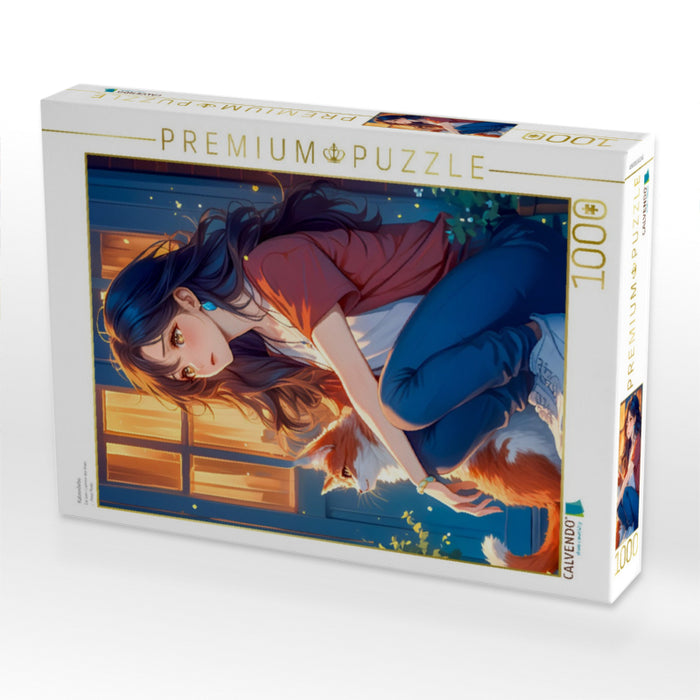 Katzenliebe - CALVENDO Foto-Puzzle'