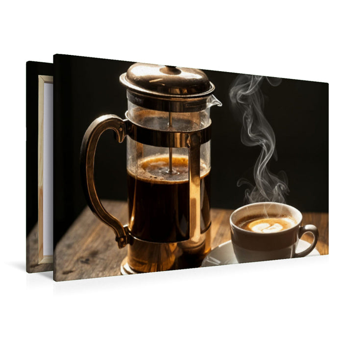 Premium Textil-Leinwand French Press