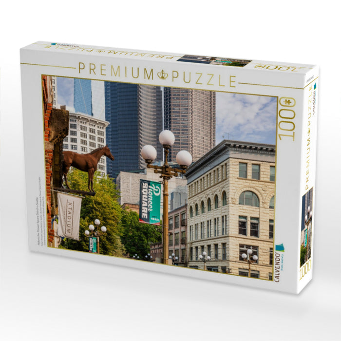 Historischer Pioneer Square District in Seattle - CALVENDO Foto-Puzzle'