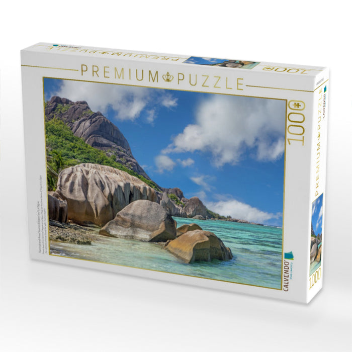 Traumstrand Anse Source d'Argent auf La Digue - CALVENDO Foto-Puzzle'