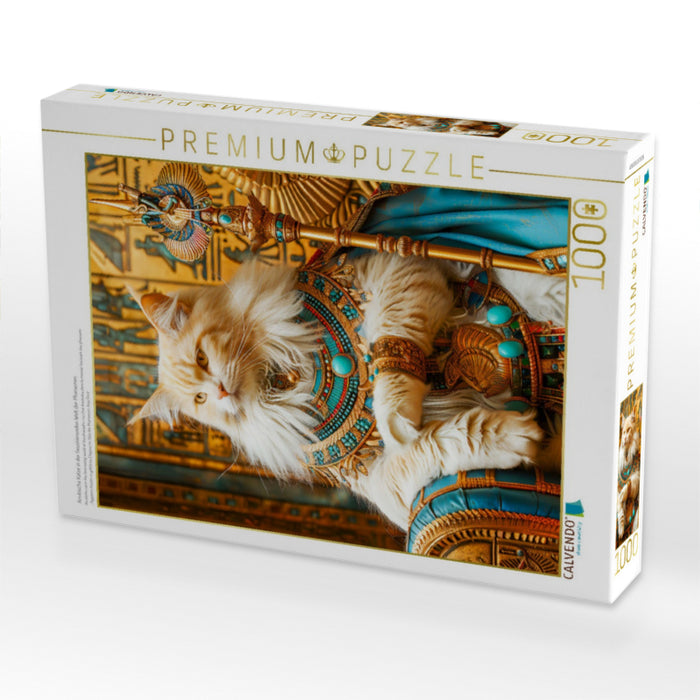 Anubischa Katze in der faszinierenden Welt der Pharaonen - CALVENDO Foto-Puzzle'