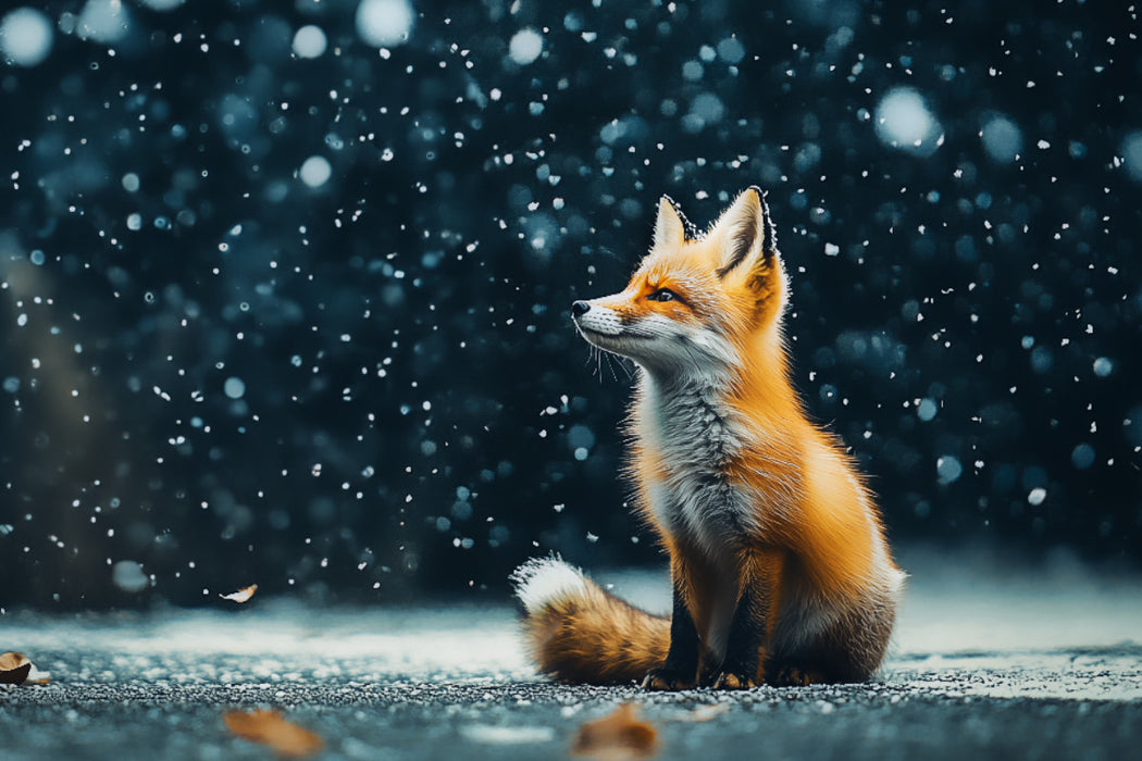 Premium Textil-Leinwand Tanz der Flocken