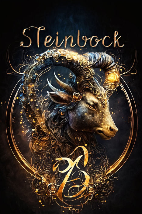 Premium Textil-Leinwand Steinbock 22. Dezember - 20. Januar