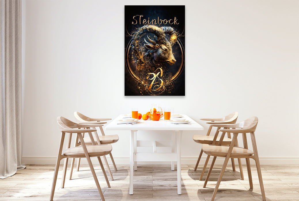Premium Textil-Leinwand Steinbock 22. Dezember - 20. Januar