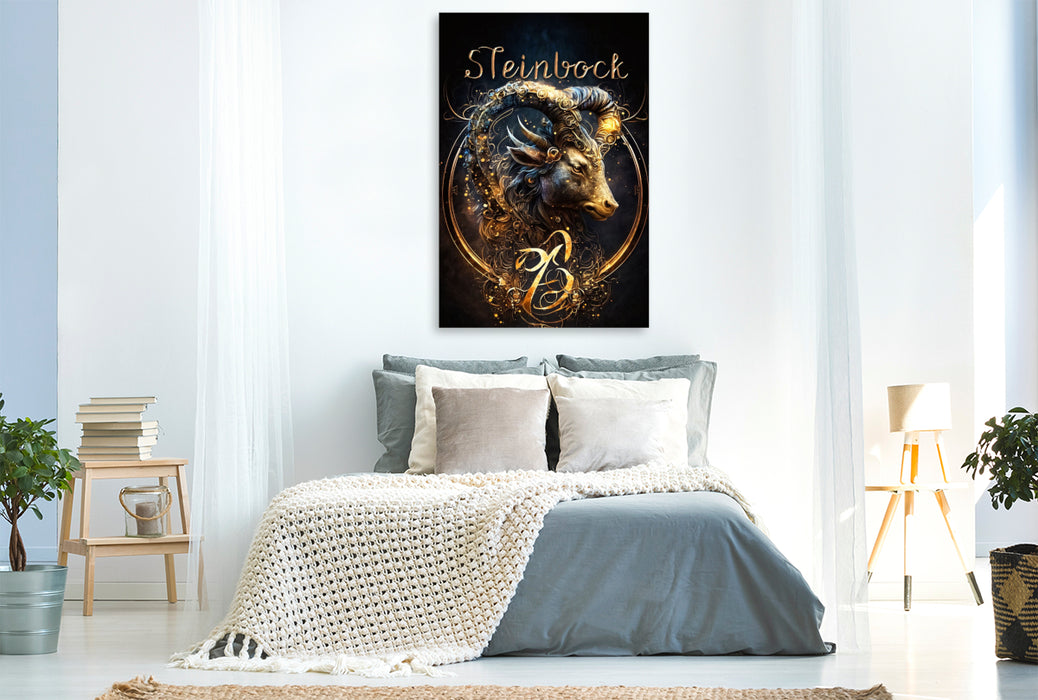 Premium Textil-Leinwand Steinbock 22. Dezember - 20. Januar