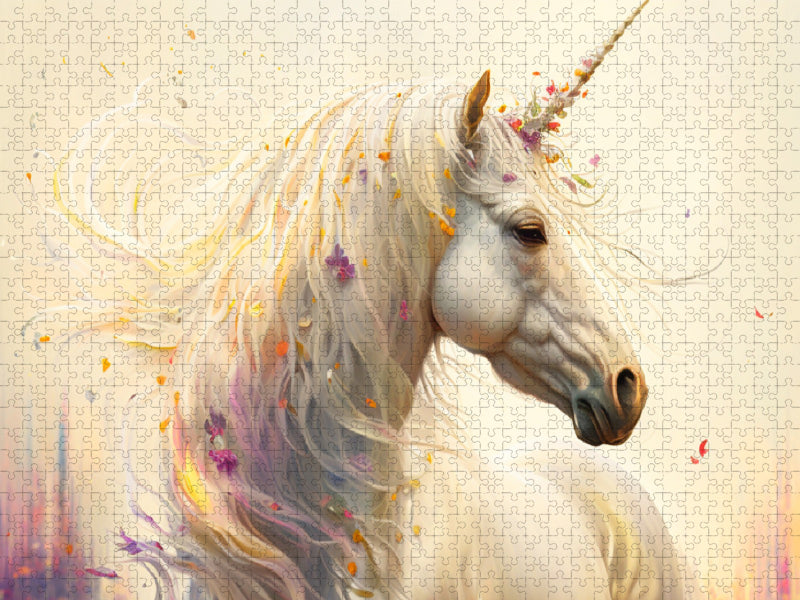 Ein Einhorn so luftig und zart wie ein Windhauch - CALVENDO Foto-Puzzle'