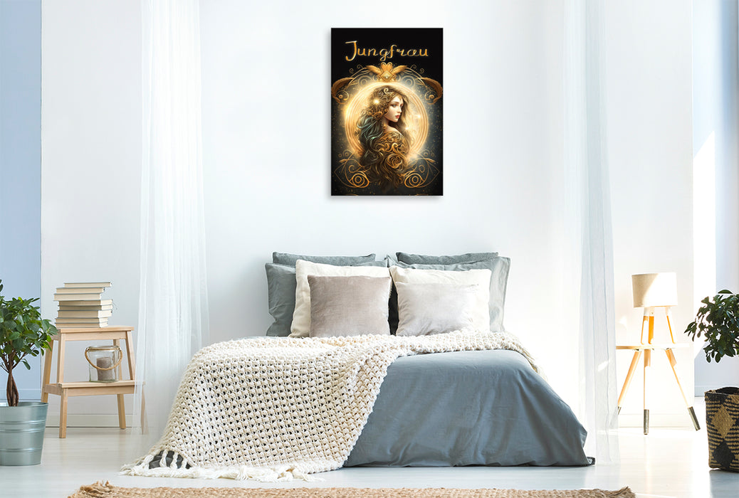 Premium Textil-Leinwand Jungfrau 24. August - 23. September