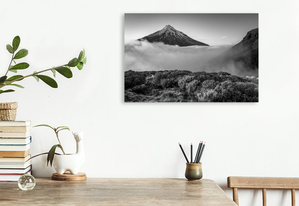 Premium Textil-Leinwand Mount Taranaki