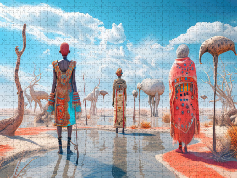 Der Surrealismus trifft die Wüste - CALVENDO Foto-Puzzle'