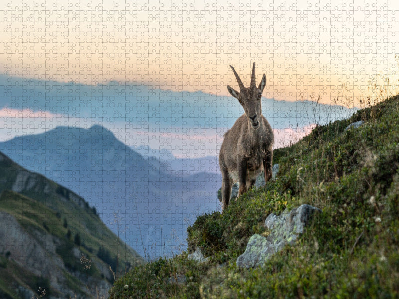 Erwachen in den Bergen - CALVENDO Foto-Puzzle'