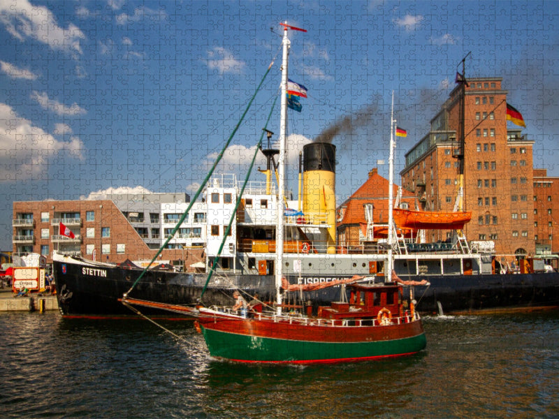 Dampf-Eisbrecher STETTIN in Wismar - CALVENDO Foto-Puzzle'