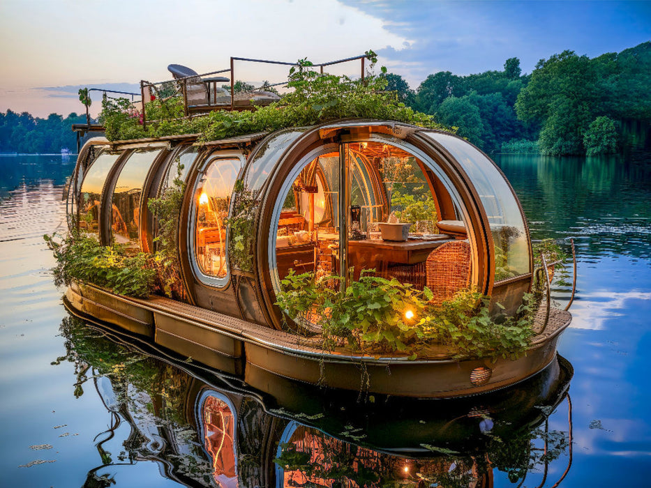 Hausboote - CALVENDO Foto-Puzzle'