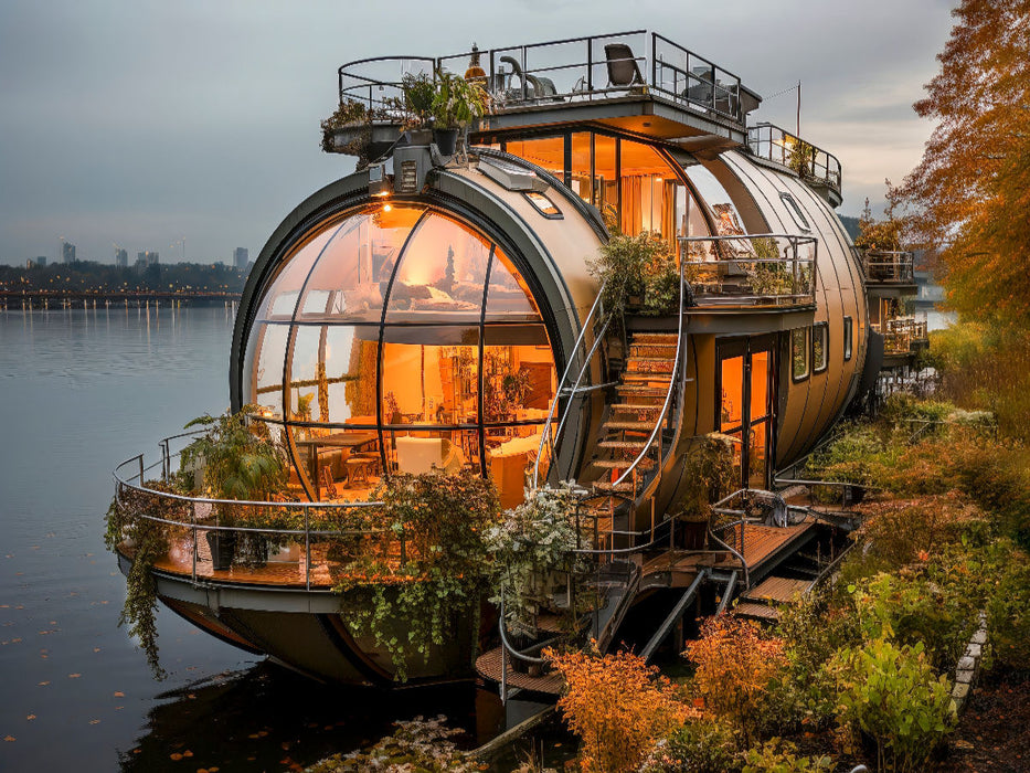 Hausboote - CALVENDO Foto-Puzzle'