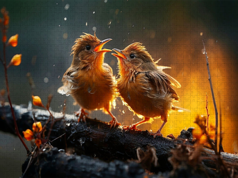 Vögel, die Sonne kommt schon - CALVENDO Foto-Puzzle'