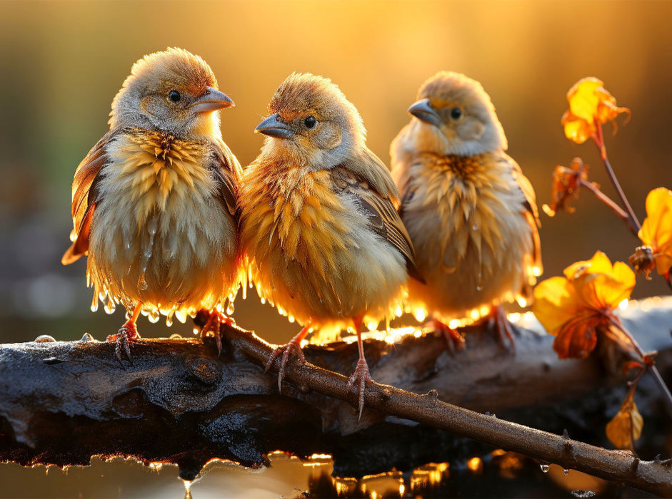 Vögel, herrlicher Sonnenschein, nicht wahr! - CALVENDO Foto-Puzzle'