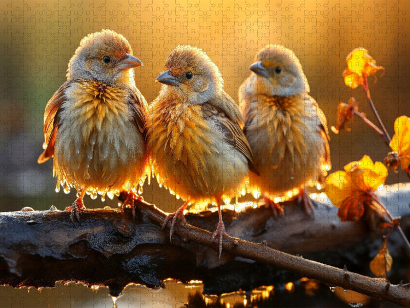 Vögel, herrlicher Sonnenschein, nicht wahr! - CALVENDO Foto-Puzzle'