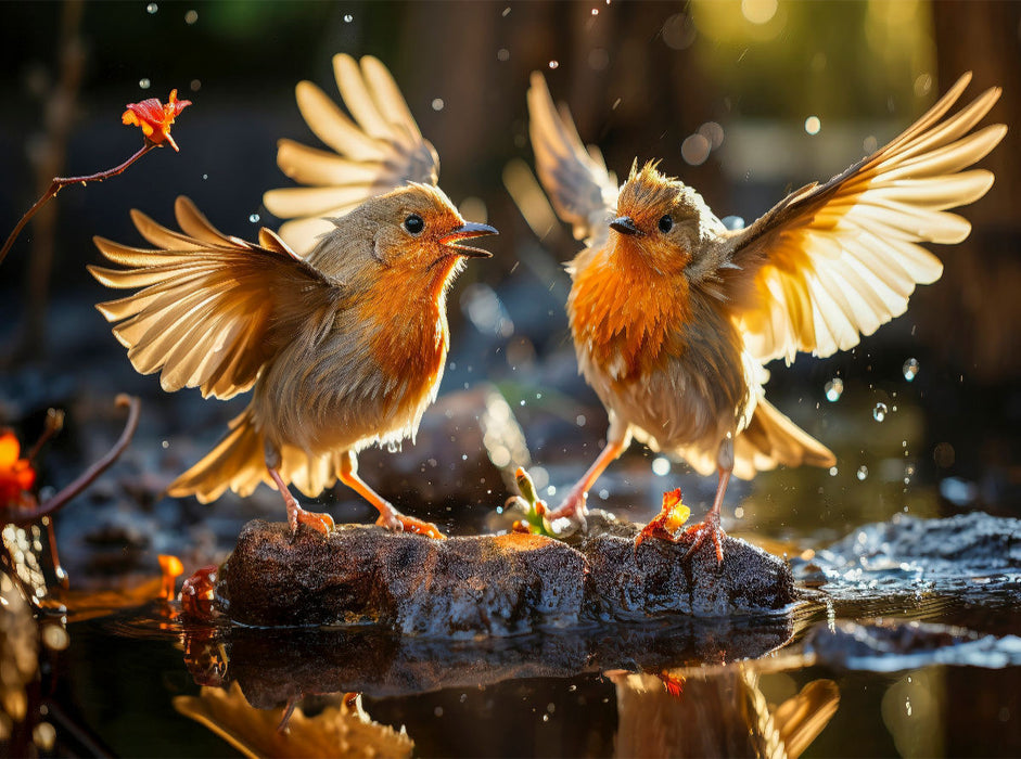 Vögel, wer hat das schönste Gefieder? - CALVENDO Foto-Puzzle'