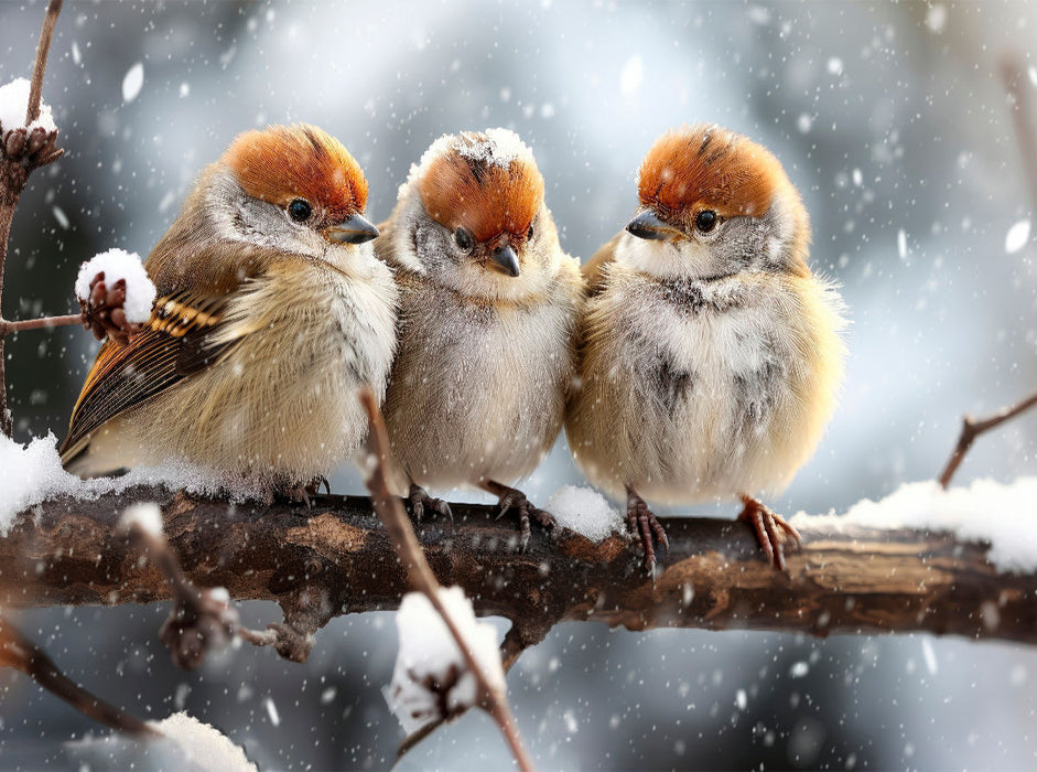 Vögel, wir rücken zusammen - CALVENDO Foto-Puzzle'