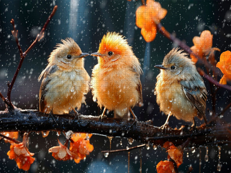 Vögel, Schietwetter, oder? - CALVENDO Foto-Puzzle'