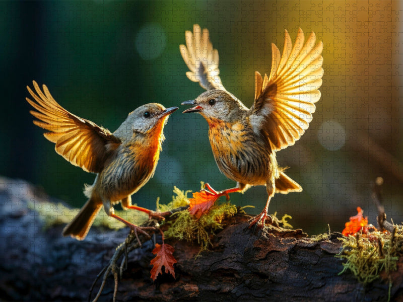 Vögel, ein grandioser Goldener Oktober - CALVENDO Foto-Puzzle'
