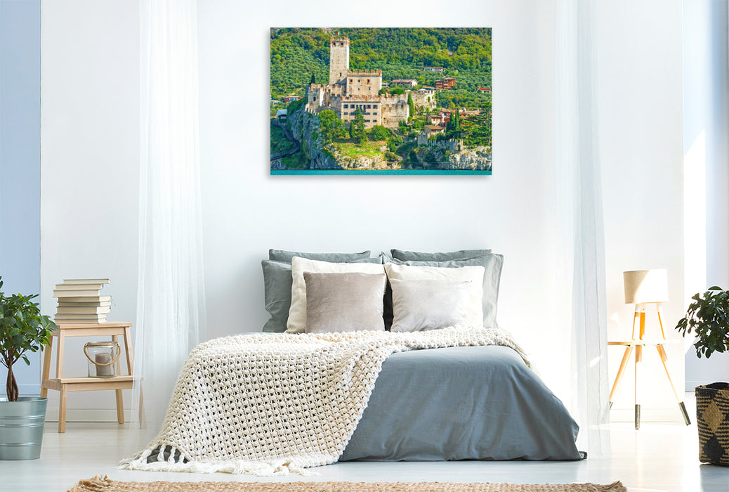 Premium Textil-Leinwand Aussicht auf das Castello Scaligero