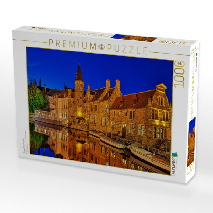 Brügge, Rozenhoedkaai - CALVENDO Foto-Puzzle'