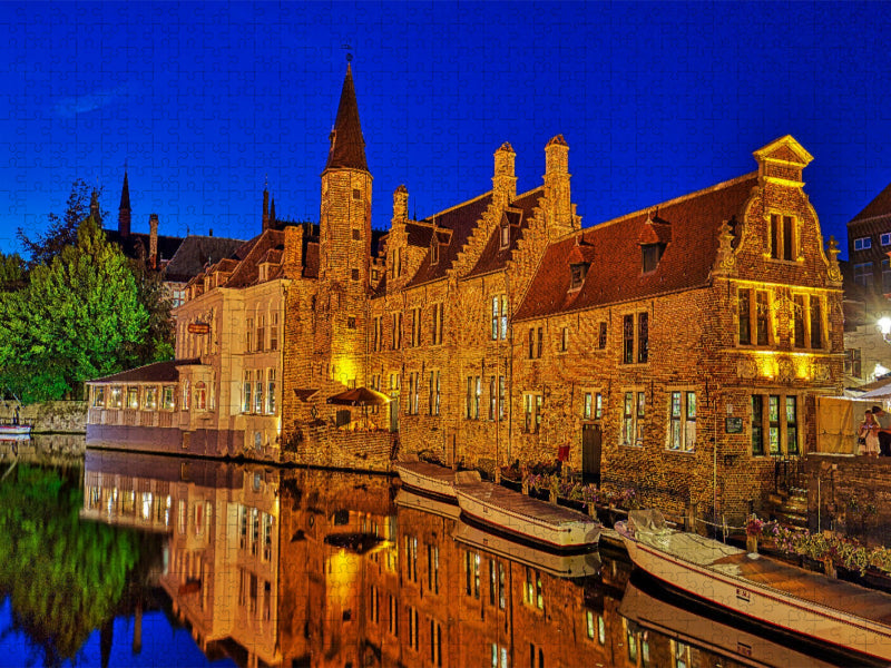 Brügge, Rozenhoedkaai - CALVENDO Foto-Puzzle'
