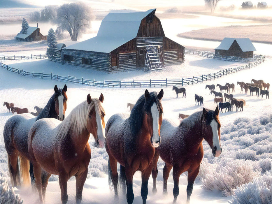 Ranch im Winterschlaf - CALVENDO Foto-Puzzle'