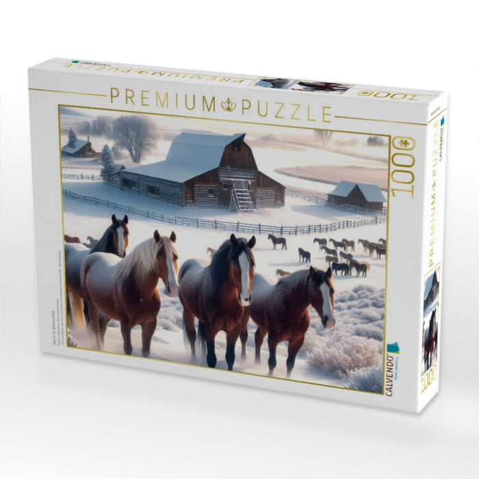 Ranch im Winterschlaf - CALVENDO Foto-Puzzle'