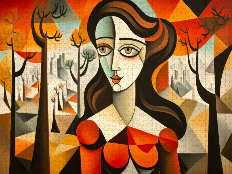 Frau im Herbst - CALVENDO Foto-Puzzle'