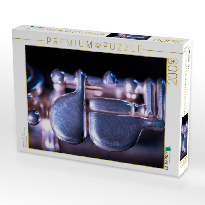 Klappe einer Querflöte - CALVENDO Foto-Puzzle'