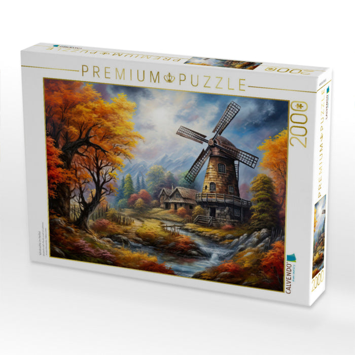 Windmühle im Herbst - CALVENDO Foto-Puzzle'