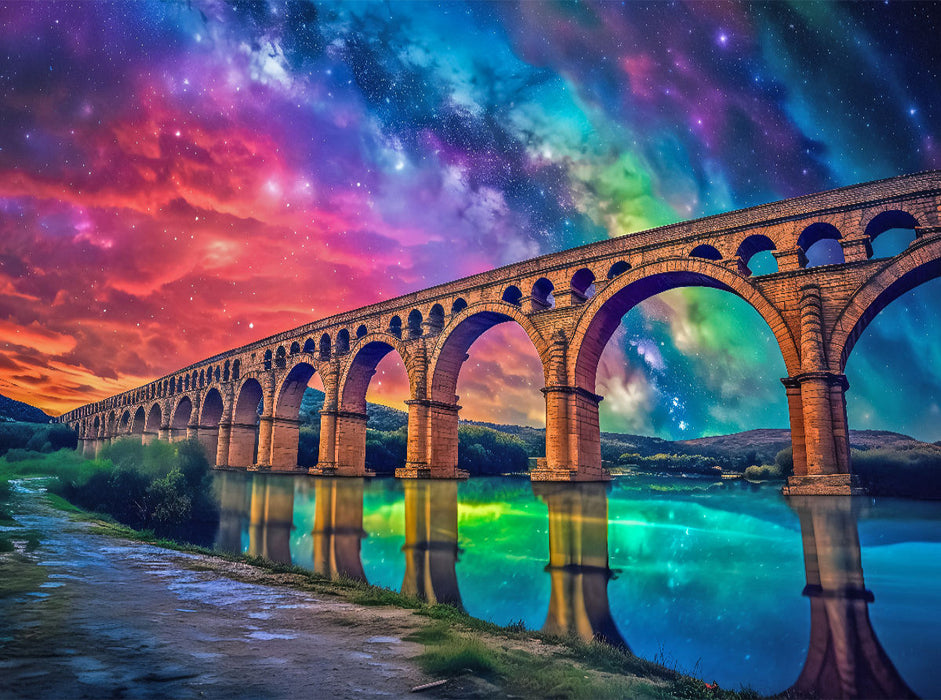 Pont Du Gard Brücke, Frankreich - CALVENDO Foto-Puzzle'