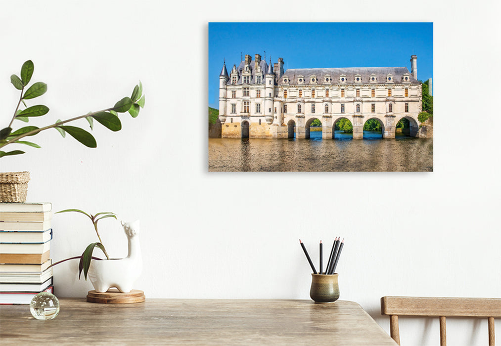 Premium Textil-Leinwand Schloss Chenonceau