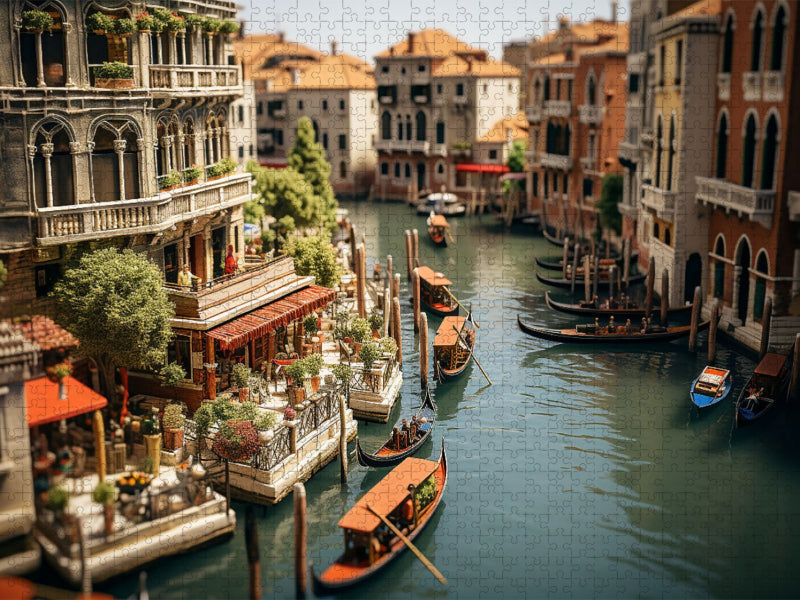 Erinnert an Venedig Italien - CALVENDO Foto-Puzzle'