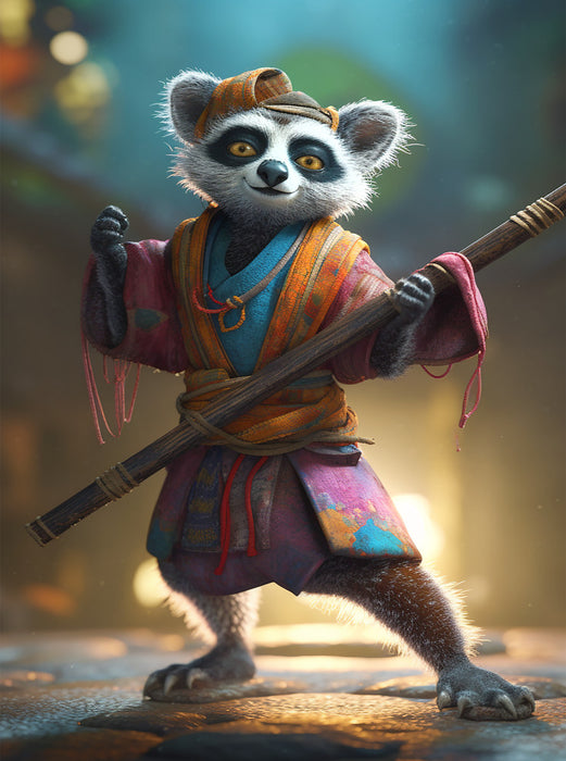 Ein Motiv aus dem Kalender Tierische Samurai - Lemur - CALVENDO Foto-Puzzle'