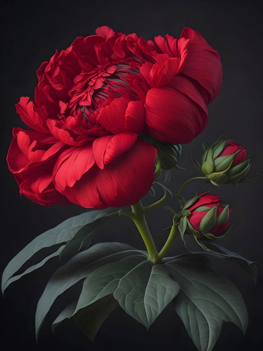 Rote Phantasieblume - CALVENDO Foto-Puzzle'