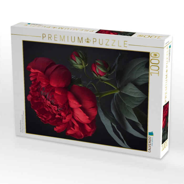 Rote Phantasieblume - CALVENDO Foto-Puzzle'